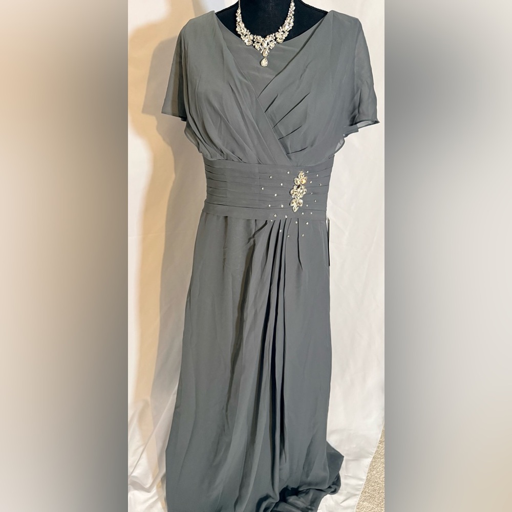 #33 Elegant Gray Evening Dress